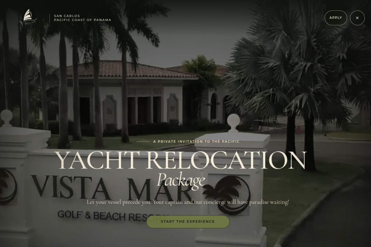 Landing Yacht Relocation de Vista Mar Marina