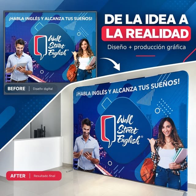 Piezas de publicidad para escuela de idiomas
