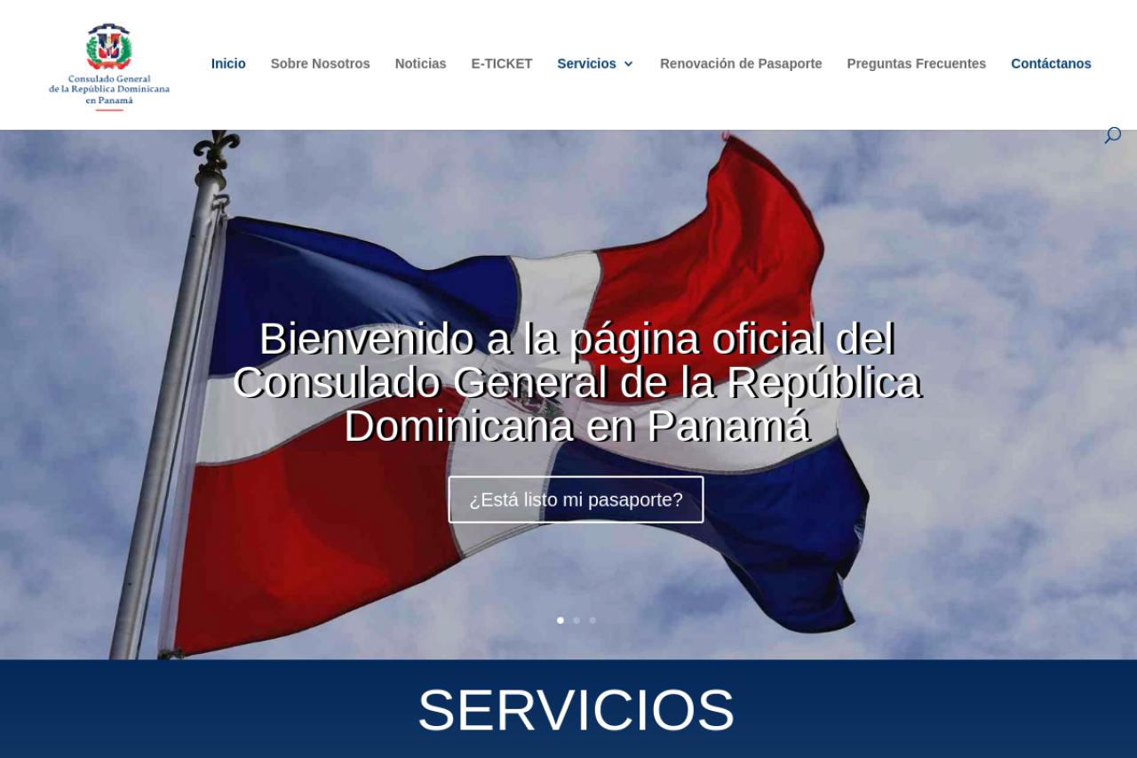 Página web del Consulado de República Dominicana en Panamá