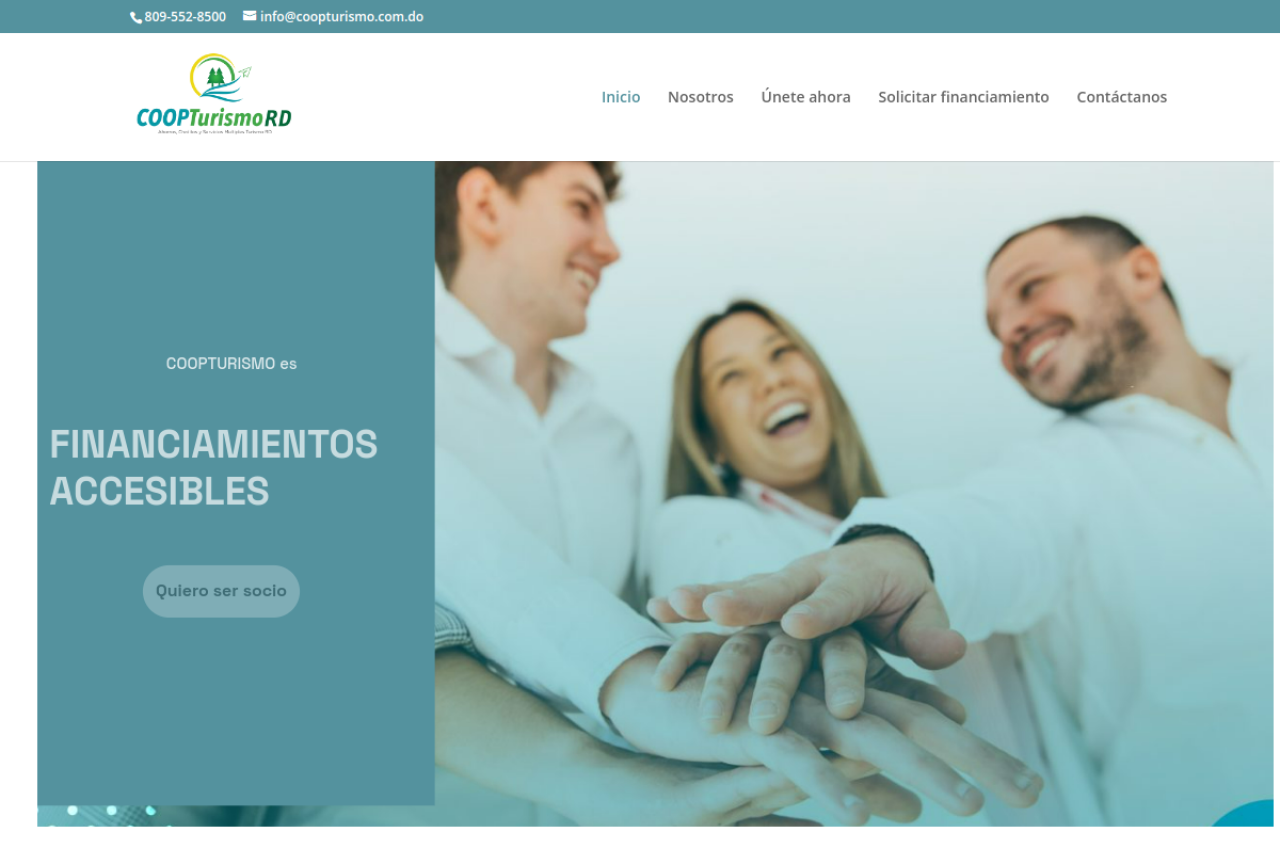 Página web de Coopturismo